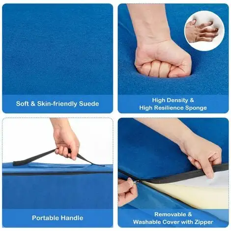 Costway Kids Sofa Bed Convertible Children Couch W/Washable Cover 2 Folding Mat 2 Pillow 6 Costway Kids Sofa Bed Convertible Children Couch W/Washable Cover 2 Folding Mat 2 Pillow - Image 4