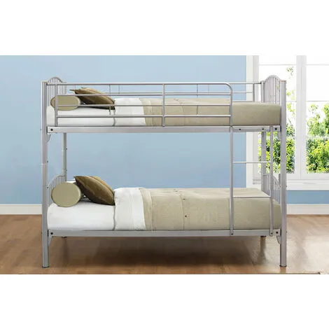 FTA FURNISHING Multi-Functional Corfu Metallic Finish Bunk Bed - (Separates Into 2 Single Beds) 4 FTA FURNISHING Multi-Functional Corfu Metallic Finish Bunk Bed - (Separates Into 2 Single Beds) - Image 2