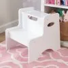 KidKraft Two-Step Stool - White - Children's Furniture -Children's chairs Sales Store 63013806 1