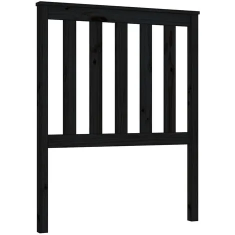 Bed Headboard Black 81x6x101 Cm Solid Wood Pine VidaXL 3 Bed Headboard Black 81x6x101 Cm Solid Wood Pine VidaXL