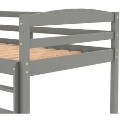 FYFAMILY Children Bunk Bed, Wooden Bed Frame, Sleeper Bedstead With Ladder And Safety Guardrail, For Kids Teenagers Bedroom 90 X 190 Cm Gray 10 FYFAMILY Children Bunk Bed, Wooden Bed Frame, Sleeper Bedstead With Ladder And Safety Guardrail, For Kids Teenagers Bedroom 90 X 190 Cm Gray -Children's chairs Sales Store 64695056 4