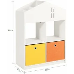 SoBuy House Shape Design Children Kids Bookcase Book Shelf,KMB49-W -Children's chairs Sales Store 65442328 3