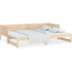 Pull-out Day Bed Solid Wood Pine 2x(90x190) Cm VidaXL -Children's chairs Sales Store 65825957 5