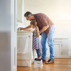 READCLY Folding And Portable Stool For Kids And Adults, Small Plastic Foldable Step Stool, Non-Slip For Kitchen, Bathroom, Garden, Bedroom, 22cm, White -Children's chairs Sales Store 66546353 5