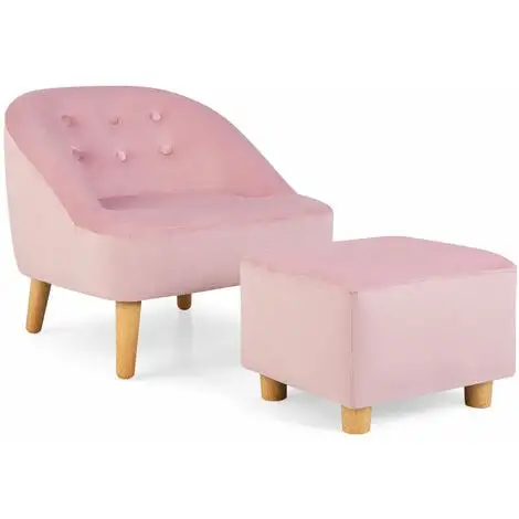 Gymax Kids Sofa Set And Ottoman Toddler Velvet Single Sofa Chair With Matching Stool 3 Gymax Kids Sofa Set And Ottoman Toddler Velvet Single Sofa Chair With Matching Stool