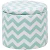 Beliani Fabric Round Storage Footstool Lift Top Striped Mint Green And White Tunica -Children's chairs Sales Store 6934542 1 1