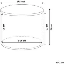 Beliani Fabric Round Storage Footstool Lift Top Striped Mint Green And White Tunica -Children's chairs Sales Store 6934542 3