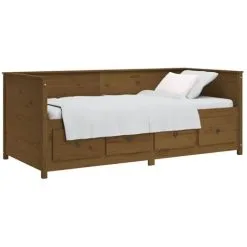 Day Bed Honey Brown 75x190 Cm Solid Wood Pine VidaXL -Children's chairs Sales Store 69659703 4