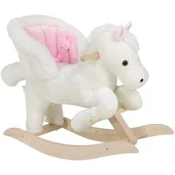 WOLTU Baby Rocking Horse Wooden Toddler Rocking Toy With Sound And Seat Safety