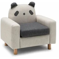 Costway Kids Sofa Children Armrest Chair Animal Pattern Solid Construction Thick Cushion