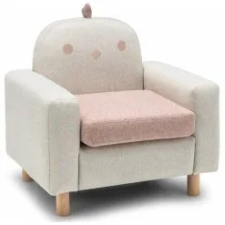 Costway Kids Sofa Children Armrest Chair Animal Pattern Solid Construction Thick Cushion