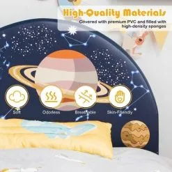 Costway Single KIds Bed Toddler Upholstered Sleeping Bed Frame Soft Headboard Footboard -Children's chairs Sales Store 71981626 5