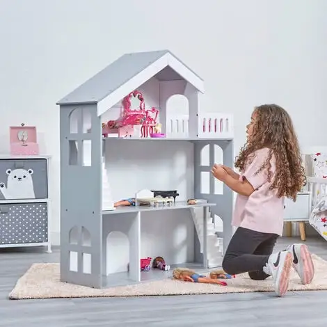 Liberty House Toys Kids Wooden Bookcase Dolls House 5 Liberty House Toys Kids Wooden Bookcase Dolls House - Image 3