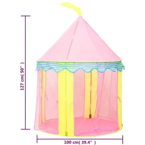 Children Play Tent Pink 100x100x127 Cm VidaXL 5 Children Play Tent Pink 100x100x127 Cm VidaXL - Image 3