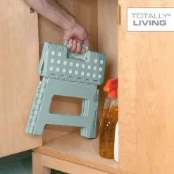 EINEMGELD 9" Folding Step Stool Non-slip, Non-slip Lightweight Design Folding Step Stool 300 Lb Capacity Meerschaum -Children's chairs Sales Store 75323646 4