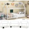 SWYEOOT Children's Bed 90 X 200 Cm, Pine Wood Children's Bed, With Blackboard, Slatted Frame, Fall Protection, Made Of Pine Wood (without Mattress) -Children's chairs Sales Store 76957510 1 1
