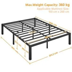 Yaheetech King Size Metal Platform Bed Frame -Children's chairs Sales Store 77471438 5