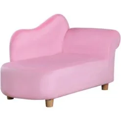 HOMCOM Kids Sofa Toddler Armchair Lounger Children Sofa Bed Bedroom Chair Pink