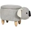 Beliani Modern Velvet Stool Grey Upholstery Storage Children Solid Wood Animal Coala -Children's chairs Sales Store 80145238 1 1