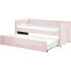 Beliani Trundle Bed Light Pink Glam Velvet Upholstery Slats EU Single Troyes 2 Beliani Trundle Bed Light Pink Glam Velvet Upholstery Slats EU Single Troyes -Children's chairs Sales Store 80379792 1 1