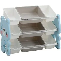 Livingandhome 3 Tier Kids Toy Storage Organizer With Detachable Bins Bookshelf 10 Livingandhome 3 Tier Kids Toy Storage Organizer With Detachable Bins Bookshelf -Children's chairs Sales Store 82140930 4
