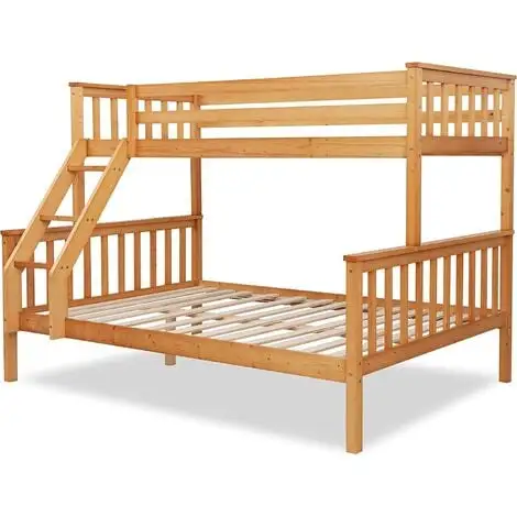 BLISSWOOD Triple Bunk Bed Pine 3 BLISSWOOD Triple Bunk Bed Pine