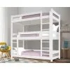 BLISSWOOD Single Triple Bunk Bed White -Children's chairs Sales Store 82865377 1