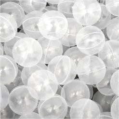 LittleTom 50 Plastic Balls 5.5cm To Fill Children's Ball Pits Transparent