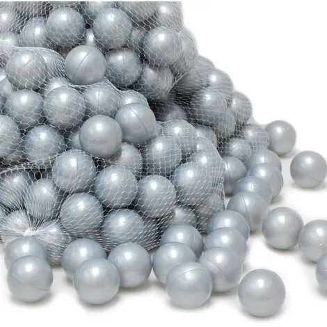 LittleTom 50 Plastic Balls 5.5cm In Diameter To Fill Children's Ball Pits Silver 6 LittleTom 50 Plastic Balls 5.5cm In Diameter To Fill Children's Ball Pits Silver - Image 4