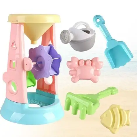 TUMALAGIA Beach Toy Set, Kid Playing Sand Tool 6 Pack Toy Hourglass, Suitable For Beach Party 5 TUMALAGIA Beach Toy Set, Kid Playing Sand Tool 6 Pack Toy Hourglass, Suitable For Beach Party - Image 3