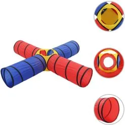 Children Play Tunnel With 250 Balls Multicolour VidaXL -Children's chairs Sales Store 87128973 4