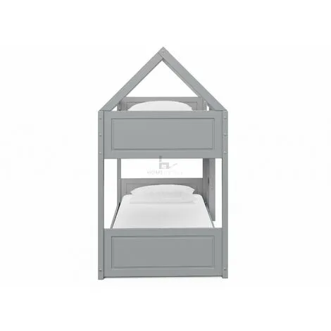 HOME DETAIL Miller Grey Wooden House Bunk Bed 6 HOME DETAIL Miller Grey Wooden House Bunk Bed - Image 4