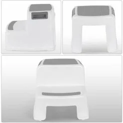 HIASDFLS Marchepied Pour Enfants, Marchepied Pour Enfants, Petit Tabouret En Plastique, Marchepied Antidérapant En Deux Étapes Pour Tout-Petits, Adapté À L'Apprentissage De La Propreté/Salle De Bain/C -Children's chairs Sales Store 89419959 5