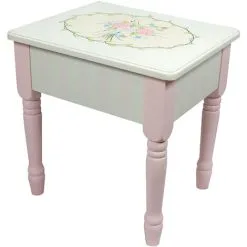 Fantasy Fields Toy Furniture Bouquet Play Vanity Stool - L36 X W27 X H37 Cm - Pink/White