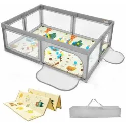 Casart Large Baby Playpen Kids Infant Safety Gate With Floor Mat 50 PCS Ocean Balls