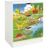 Leomark White Chest Of Drawers - ROMA – Dinosaurs 2 Leomark White Chest Of Drawers - ROMA – Dinosaurs -Children's chairs Sales Store 91501330 1