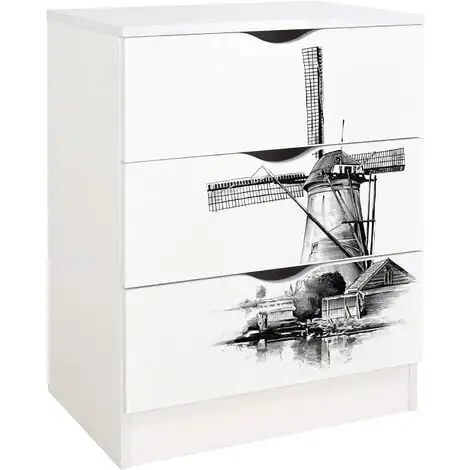 Leomark White Chest Of Drawers - ROMA – Mr Excavador 4 Leomark White Chest Of Drawers - ROMA – Mr Excavador - Image 2