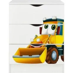 Leomark White Chest Of Drawers - ROMA – Mr Excavador 8 Leomark White Chest Of Drawers - ROMA – Mr Excavador -Children's chairs Sales Store 91501970 3