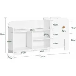 SoBuy Elephant Shape Toy Storage Display Shelf Rack,KMB62-W -Children's chairs Sales Store 92082860 3