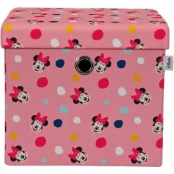 Disney Minnie Mouse Square Ottoman With Storage For Kids, W35 X D40 X H35cm