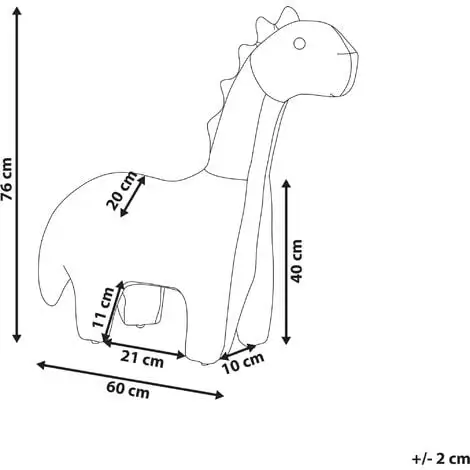 Beliani Modern Velvet Stool Solid Wood Legs Animal Footrest Green Brontosaur 5 Beliani Modern Velvet Stool Solid Wood Legs Animal Footrest Green Brontosaur - Image 3