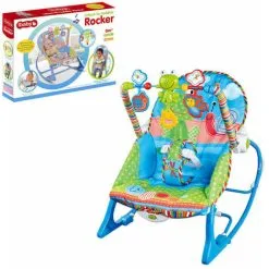 KEEPBUYING Portable Baby Bouncer Rocker Chair Portable Vibration Cradle Musical Infant Swing Seat - Blue 11 KEEPBUYING Portable Baby Bouncer Rocker Chair Portable Vibration Cradle Musical Infant Swing Seat - Blue -Children's chairs Sales Store 94659777 5