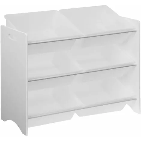 Alice's Garden Storage Combination With 6 Boxes For Kids Toy, 84x29.5x60cm - Tobias - White 3 Alice's Garden Storage Combination With 6 Boxes For Kids Toy, 84x29.5x60cm - Tobias - White