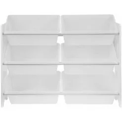 Alice's Garden Storage Combination With 6 Boxes For Kids Toy, 84x29.5x60cm - Tobias - White 10 Alice's Garden Storage Combination With 6 Boxes For Kids Toy, 84x29.5x60cm - Tobias - White -Children's chairs Sales Store 95290310 4