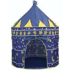TUMALAGIA Blue Kids Pop Up Tent Kids Castle Tent Portable Pop Up Play Tent With Carry Bag Girls Boys Indoor Outdoor