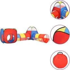 Children Play Tent With 250 Balls Multicolour 190x264x90 Cm VidaXL 10 Children Play Tent With 250 Balls Multicolour 190x264x90 Cm VidaXL -Children's chairs Sales Store 95545622 4