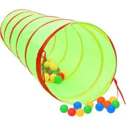 Children Play Tunnel With 250 Balls Green 175 Cm Polyester VidaXL
