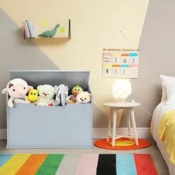 Costway 2-in-1 Modern Flip-top Storage Chest Wooden Storage Organizer Bench Toy Box Unit 11 Costway 2-in-1 Modern Flip-top Storage Chest Wooden Storage Organizer Bench Toy Box Unit -Children's chairs Sales Store 95946256 5