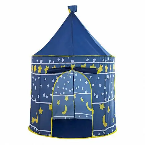 TUMALAGIA Kids Play Tent Portable Yurt Style Castle Play Tent Kids Tent Playhouse Indoor Outdoor Children's Playhouse For Boys Girls (Blue) 3 TUMALAGIA Kids Play Tent Portable Yurt Style Castle Play Tent Kids Tent Playhouse Indoor Outdoor Children's Playhouse For Boys Girls (Blue)