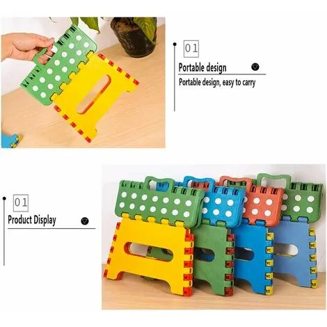 Soleil Foldable And Portable Step Stool, Small Folding Step Stool, Non-Slip Step Stool, Folding Stool For Kids And Adults, Holds Up To 220 Lbs, For Kitchen, Bathroom, Garden 7 Soleil Foldable And Portable Step Stool, Small Folding Step Stool, Non-Slip Step Stool, Folding Stool For Kids And Adults, Holds Up To 220 Lbs, For Kitchen, Bathroom, Garden - Image 5